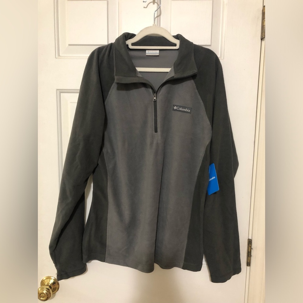 Columbia Grey Fleece 1/4 Zip Jacket Men’s Size Medium “NWT”
